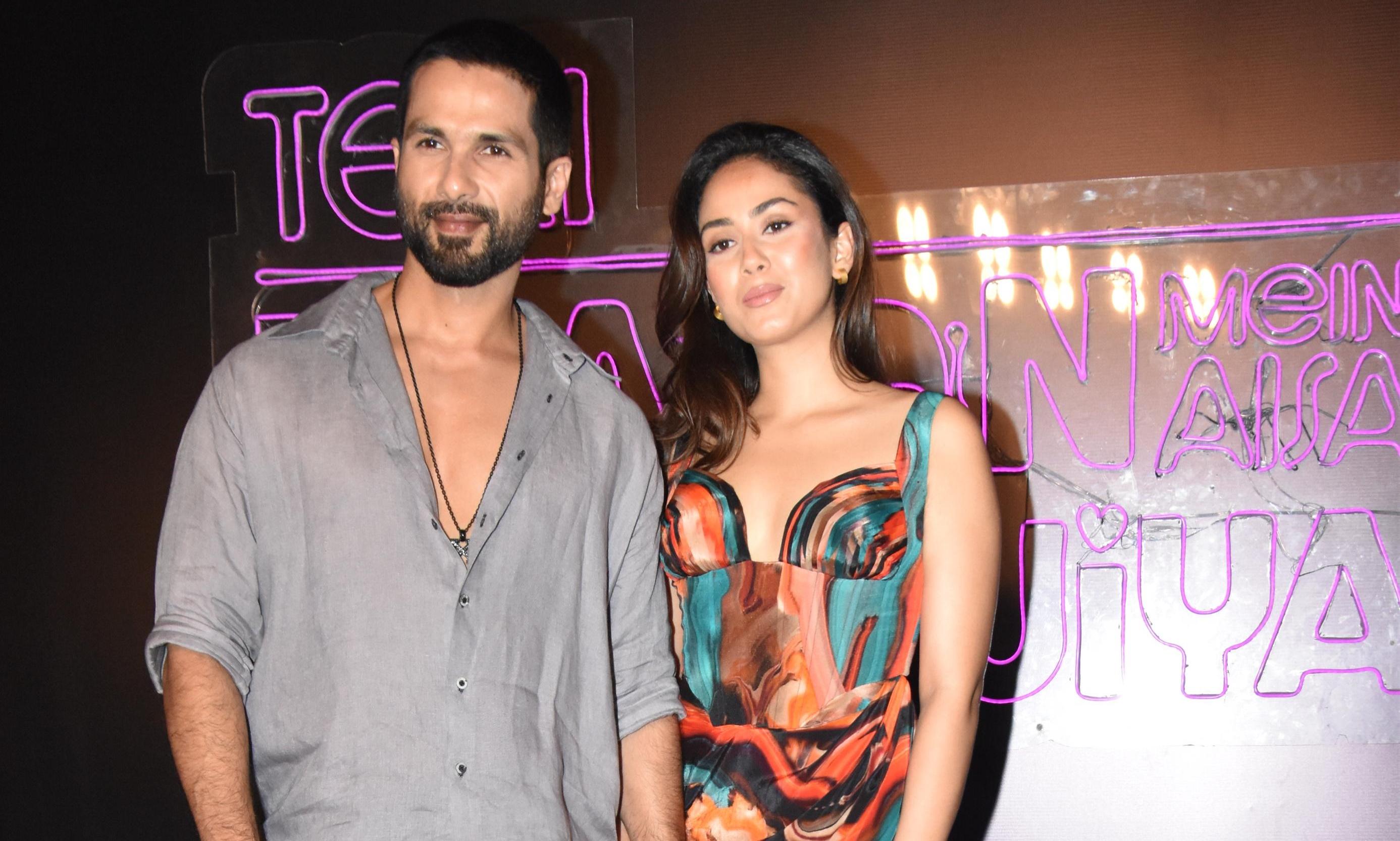 Shahid Kapoor was accompanied by his better half Mira, who also slayed in a printed dress. 